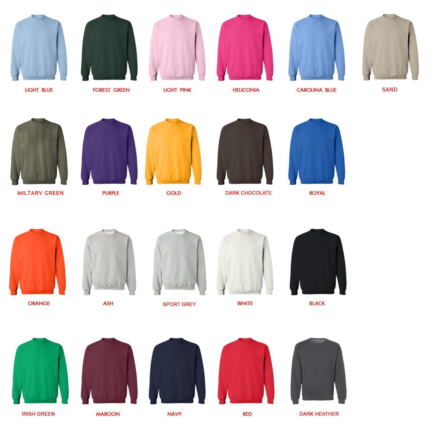 sweatshirt color chart - Machine Gun Kelly Shop