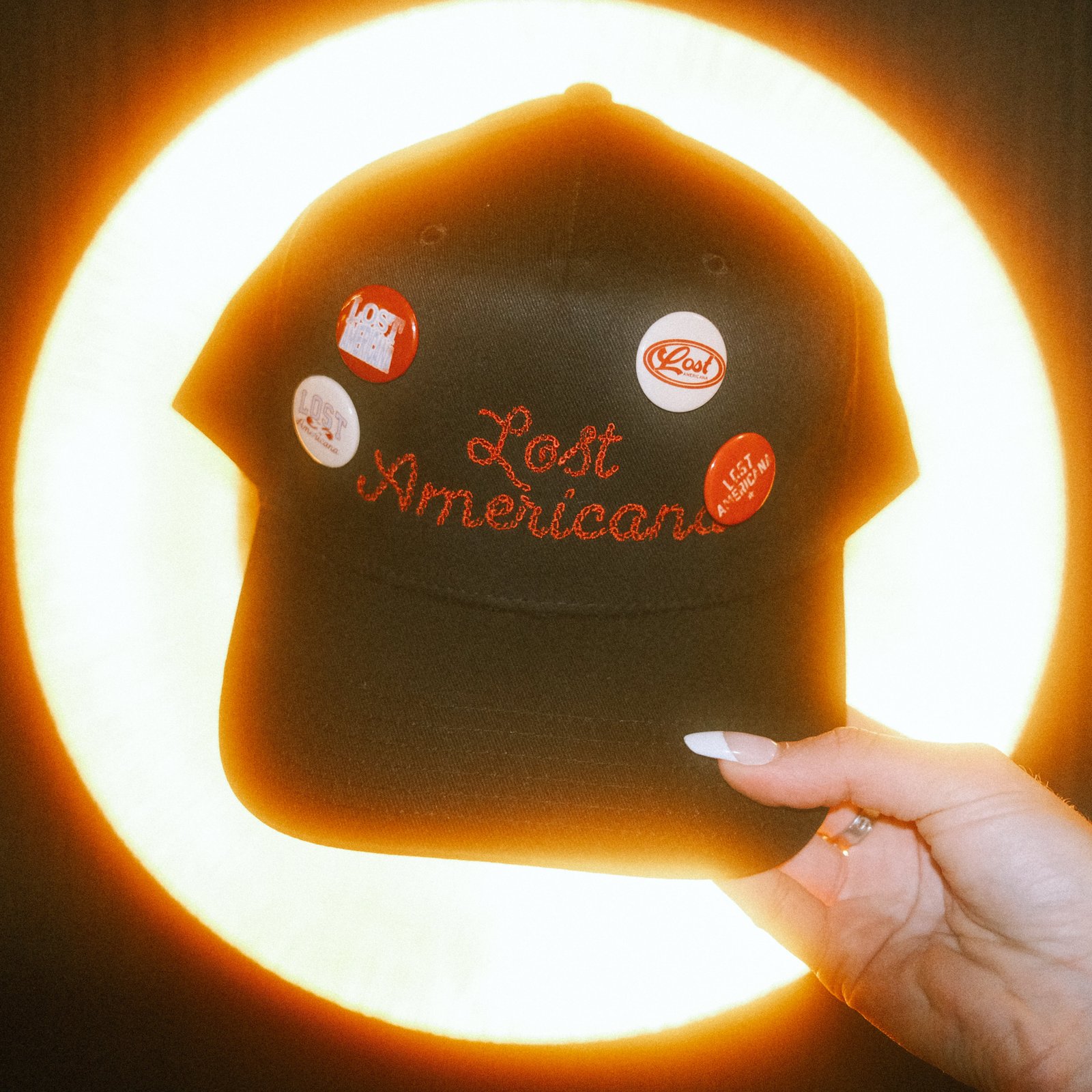 pinned twill trucker